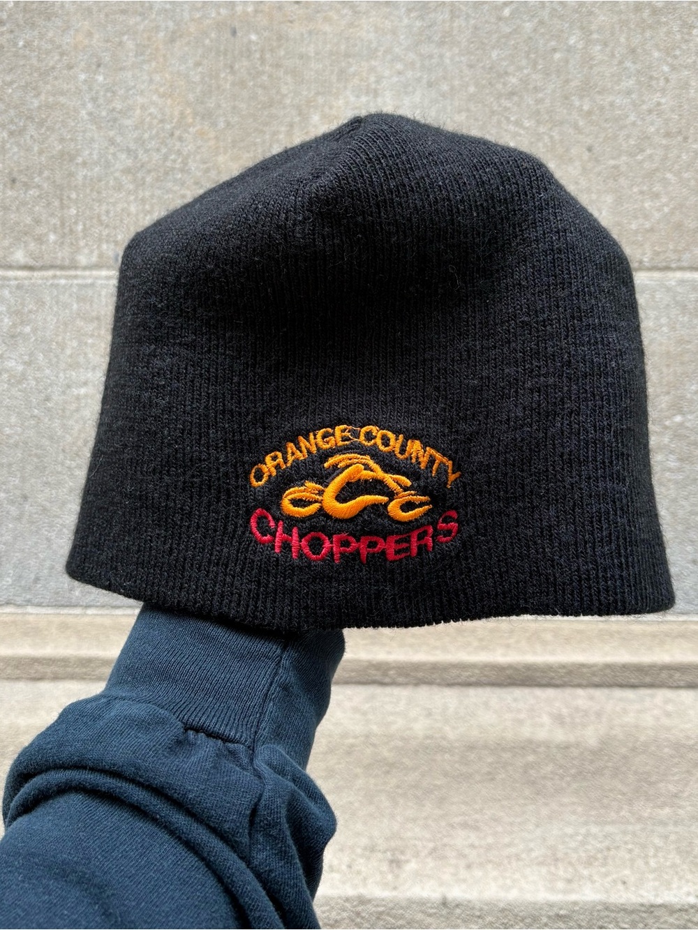 Orange County Choppers VTG Y2K acrylic embroidered logo beanie OSFA
